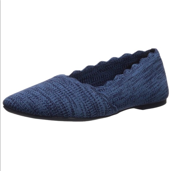Skechers Shoes - Women's Cleo-Newford-Scalloped Knit Ballet Flat